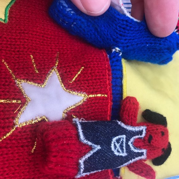 Harlequin Designs Vintage Puppet Show Sweater EUC - Picture 3 of 9